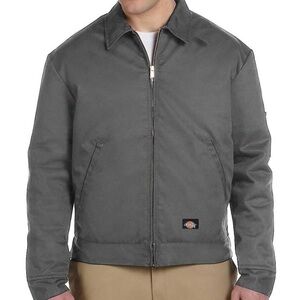 Dickies Work Quilted Lined Zip-Up Jacket – Gray – Men’s Large
